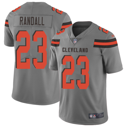 Cleveland Browns Damarious Randall Men Gray Limited Jersey #23 NFL Football Inverted Legend